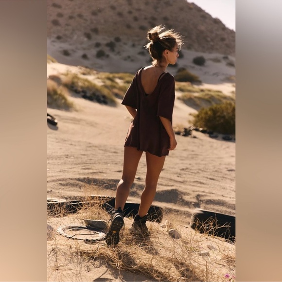 NEW Free People Hot Shot Tee Romper - Picture 2 of 4